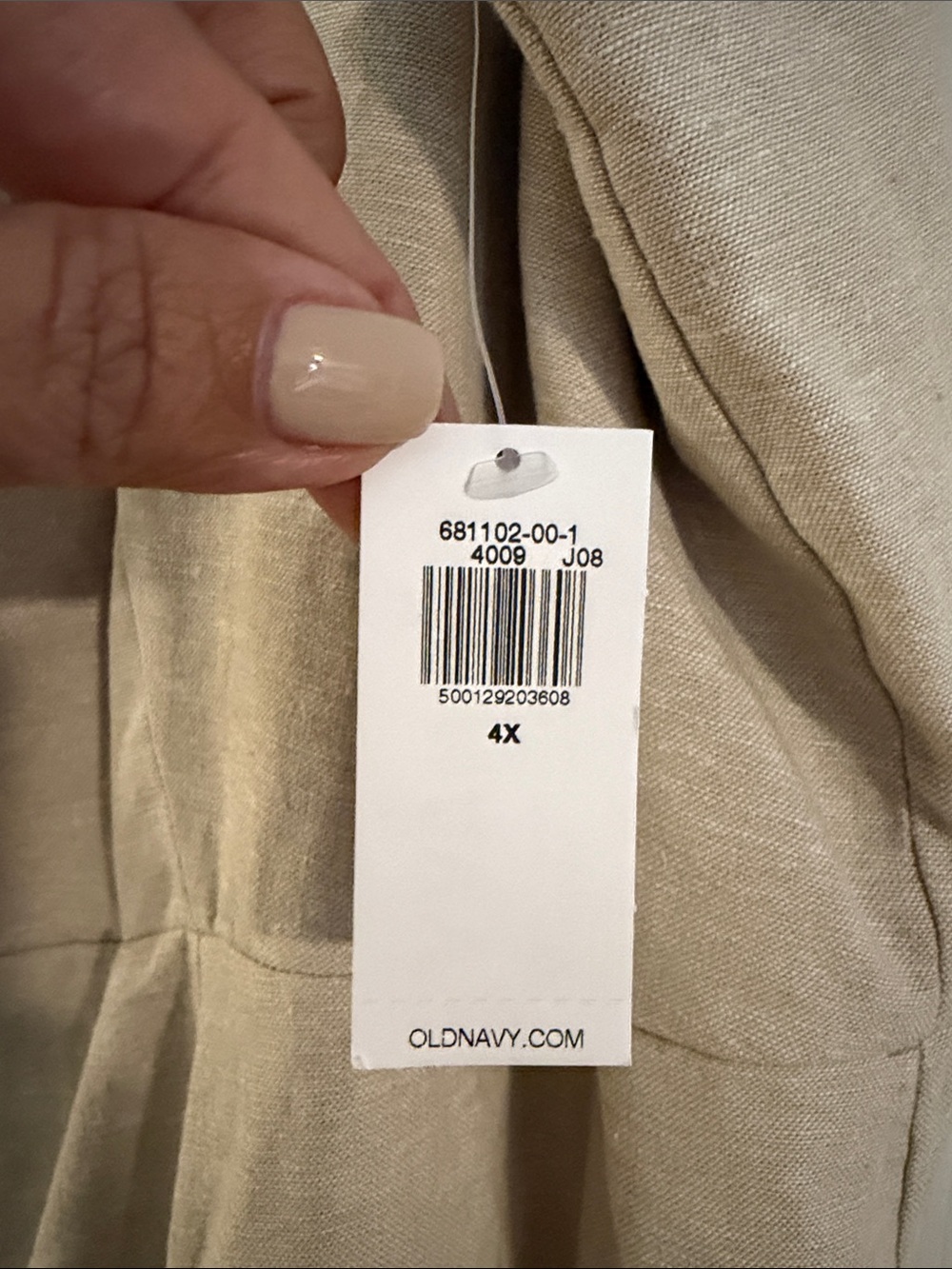 Old Navy Beige Scoop Neck Midi Dress - Picture 5 of 5